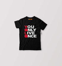 Load image into Gallery viewer, You Live Only Once(YOLO) Kids T-Shirt for Boy/Girl-Black-Ektarfa.online
