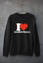 Load image into Gallery viewer, I Love Basketball Unisex Sweatshirt for Men/Women-Black-Ektarfa.online

