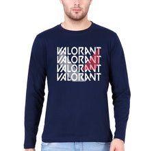 Load image into Gallery viewer, Valorant Full Sleeves T-Shirt for Men-Navy Blue-Ektarfa.online
