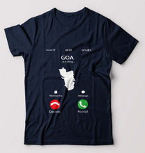 Load image into Gallery viewer, Goa Calling T-Shirt for Men-Navy Blue-Ektarfa.online
