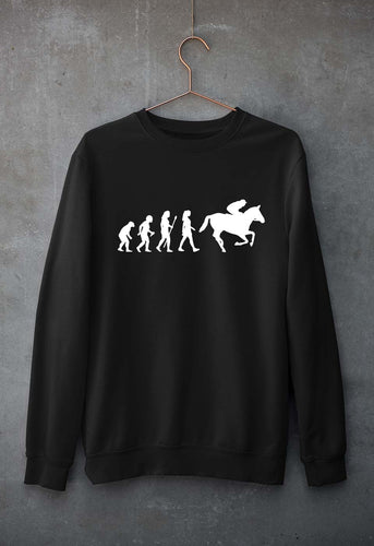 Horse Riding Unisex Sweatshirt for Men/Women-Black-Ektarfa.online