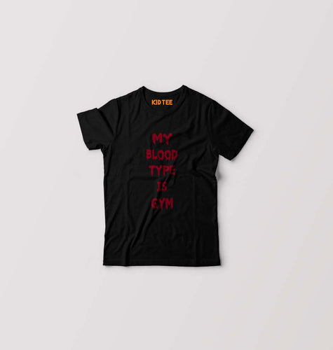 Gym Kids T-Shirt for Boy/Girl-Black-Ektarfa.online