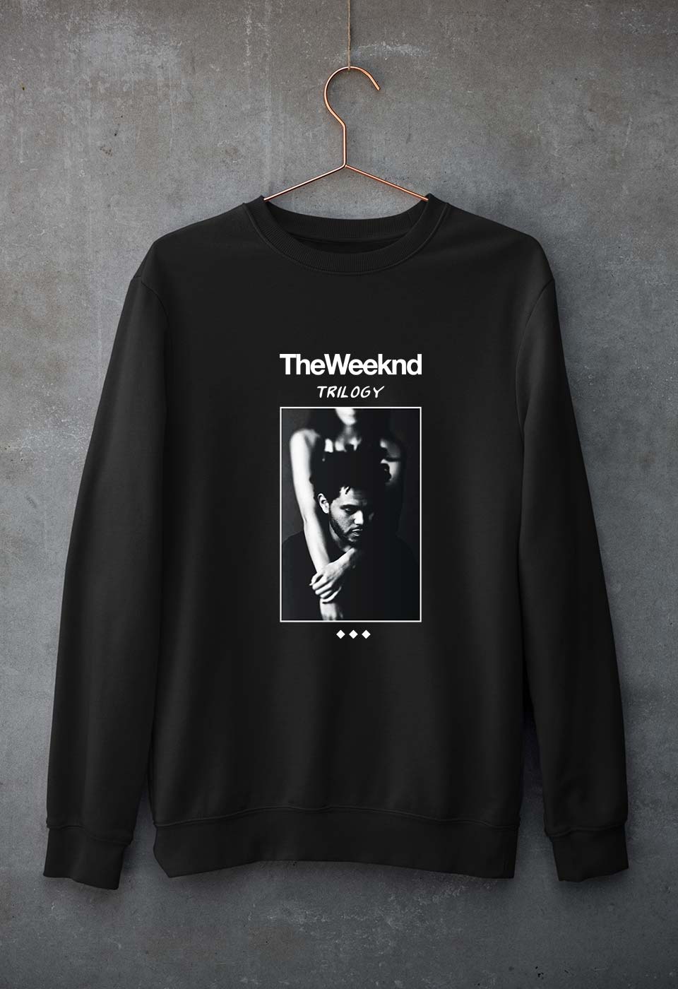 The Weeknd Trilogy Unisex Sweatshirt for Men/Women-S(40 Inches)-Black-Ektarfa.online