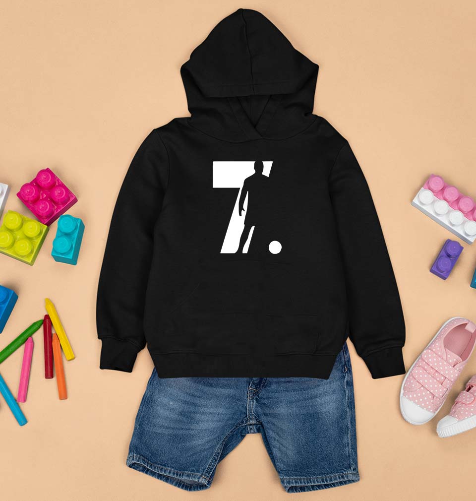 Cristiano Ronaldo CR7 Kids Hoodie for Boy/Girl-Black-Ektarfa.online