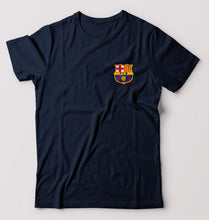 Load image into Gallery viewer, Barcelona Logo T-Shirt for Men-S(38 Inches)-Navy Blue-Ektarfa.online
