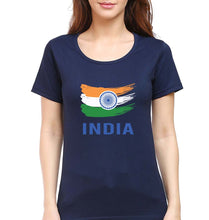 Load image into Gallery viewer, India T-Shirt for Women-Navy Blue-Ektarfa.online
