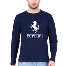 Load image into Gallery viewer, Ferrari F1 Full Sleeves T-Shirt for Men-Navy Blue-Ektarfa.online
