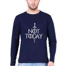 Load image into Gallery viewer, Not Today (GOT) Full Sleeves T-Shirt for Men-Navy Blue-Ektarfa.online
