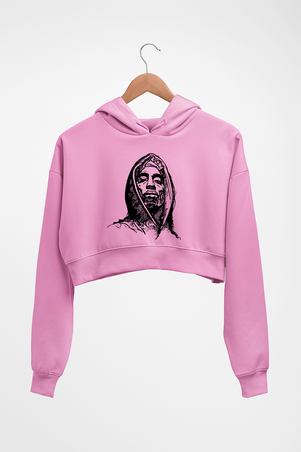 Tupac cropped clearance hoodie