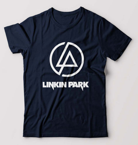 Linkin Park T-Shirt for Men-S(38 Inches)-Navy Blue-Ektarfa.online