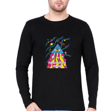 Load image into Gallery viewer, Psychedelic Music Full Sleeves T-Shirt for Men-Black-Ektarfa.online
