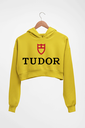 Tudor Crop HOODIE FOR WOMEN-Mustard Yellow-Ektarfa.online