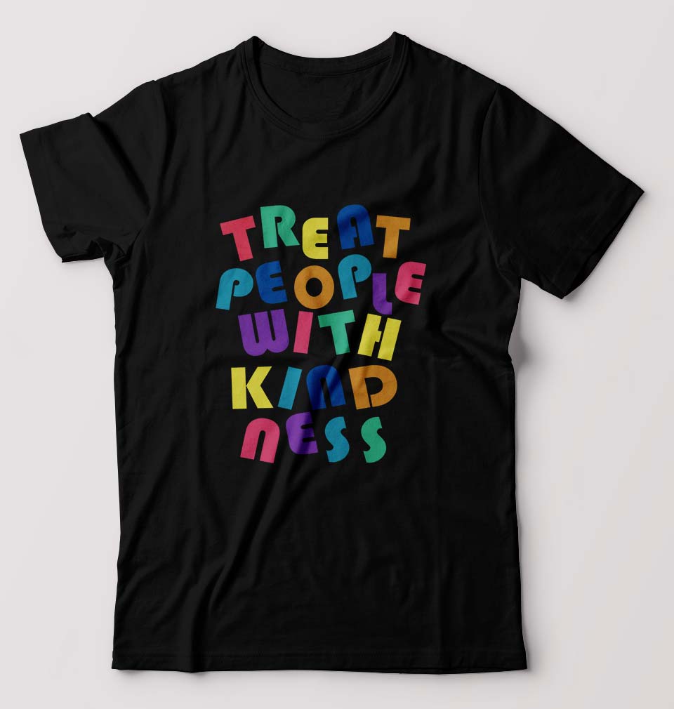 treat people.with kindness harry styles T-Shirt for Men-Black-Ektarfa.online