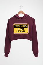 Load image into Gallery viewer, J. Cole Crop HOODIE FOR WOMEN-Maroon-Ektarfa.online
