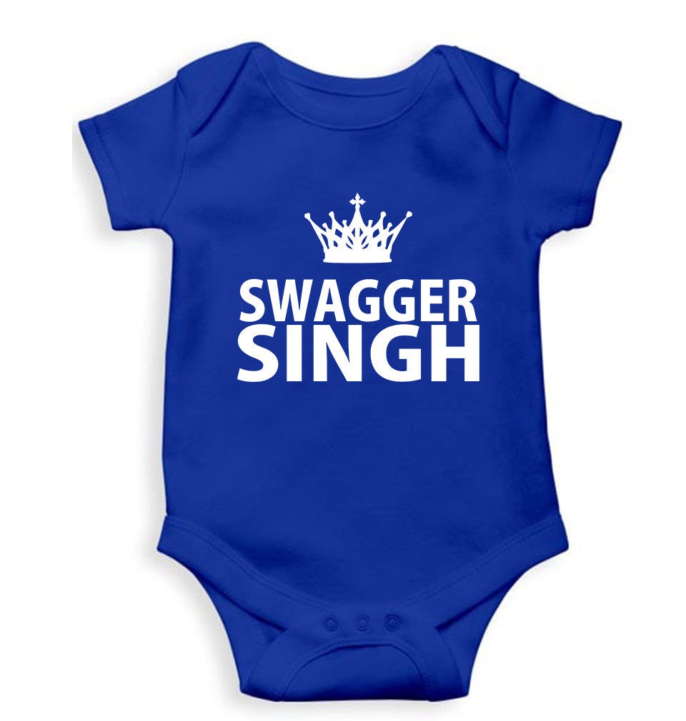 Swagger Singh Kids Romper For Baby Boy/Girl-0-5 Months(18 Inches)-Royal Blue-Ektarfa.online