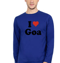 Load image into Gallery viewer, I Love Goa Full Sleeves T-Shirt for Men-Royal Blue-Ektarfa.online
