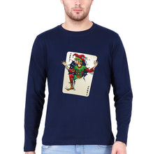 Load image into Gallery viewer, Joker Full Sleeves T-Shirt for Men-Navy Blue-Ektarfa.online
