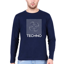 Load image into Gallery viewer, Techno Full Sleeves T-Shirt for Men-Navy Blue-Ektarfa.online
