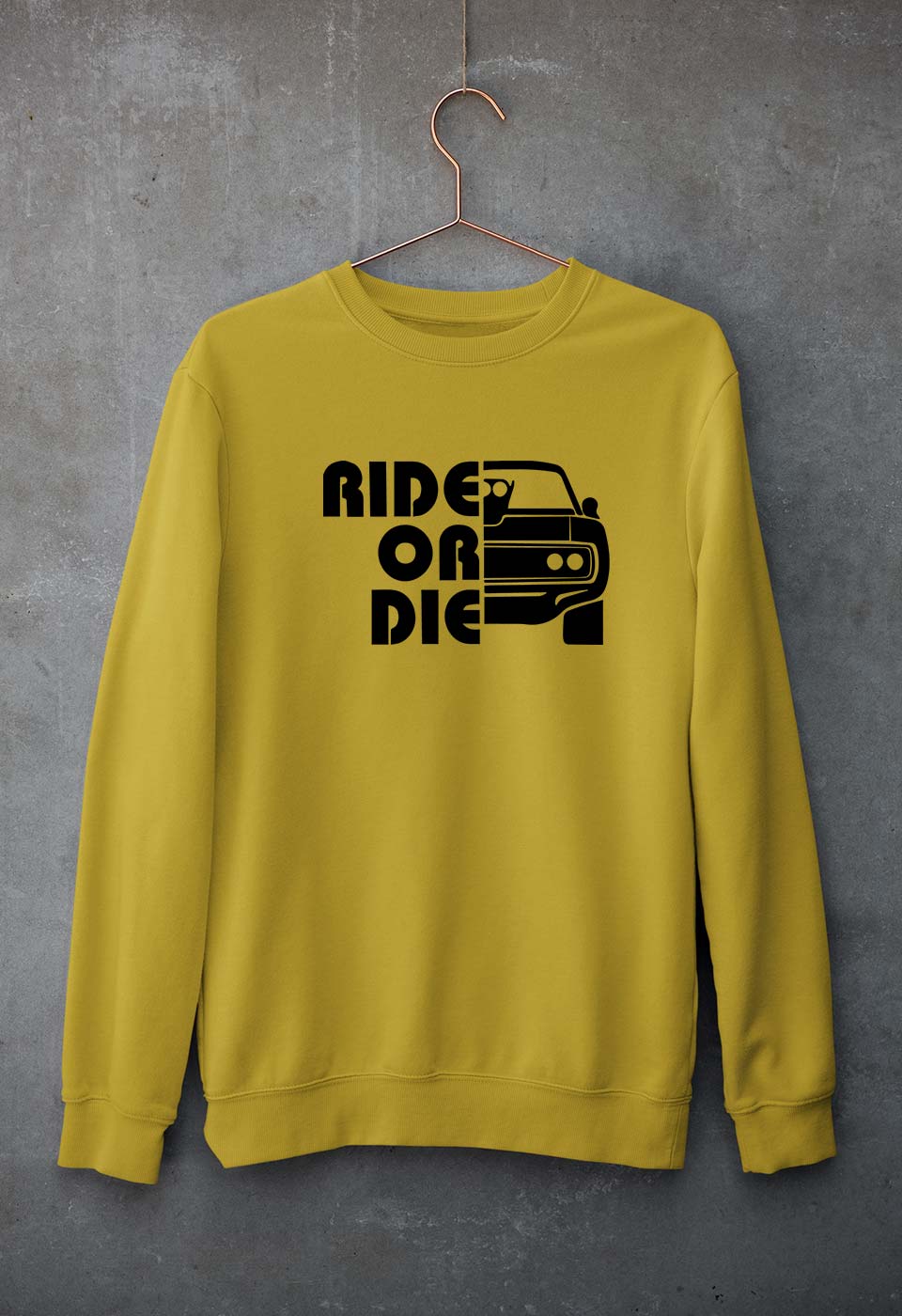 Fast & Furious Ride or Die Unisex Sweatshirt for Men/Women-Mustard Yellow-Ektarfa.online