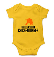 Load image into Gallery viewer, PUBG Winner Winner Chicken Dinner Kids Romper For Baby Boy/Girl-0-5 Months(18 Inches)-Yellow-Ektarfa.online
