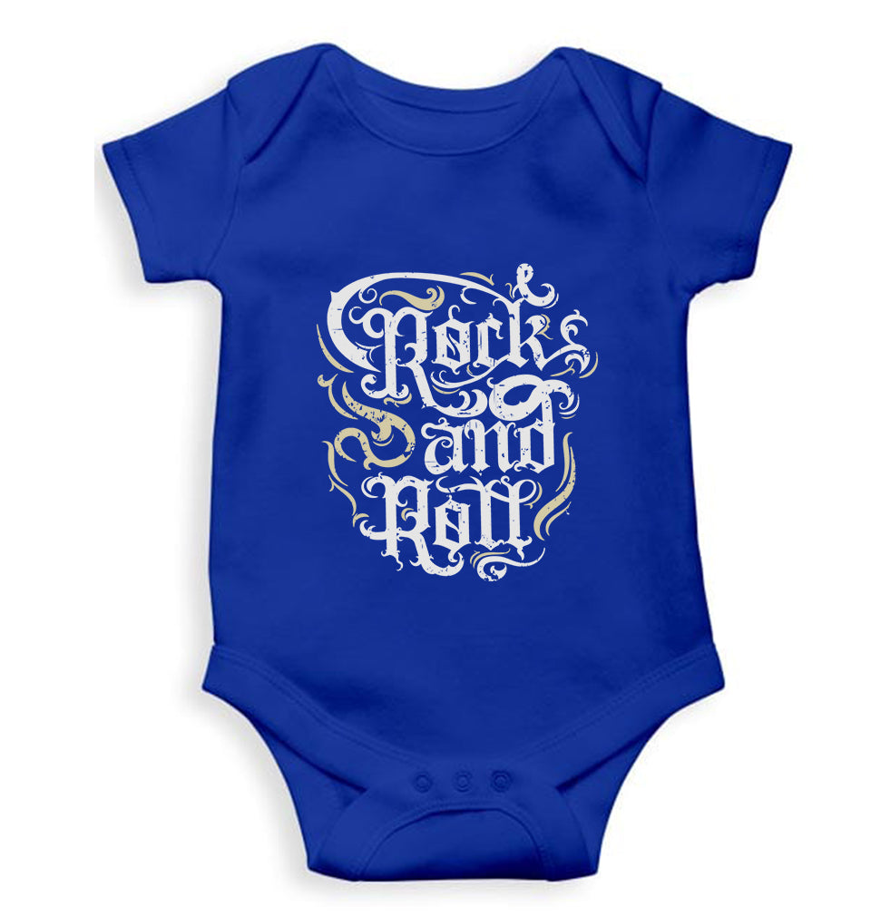 Rock N Roll Kids Romper For Baby Boy/Girl-0-5 Months(18 Inches)-Royal Blue-Ektarfa.online