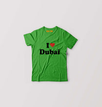 Load image into Gallery viewer, I Love Dubai Kids T-Shirt for Boy/Girl-Flag Green-Ektarfa.online
