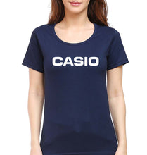 Load image into Gallery viewer, Casio T-Shirt for Women-XS(32 Inches)-Navy Blue-Ektarfa.online

