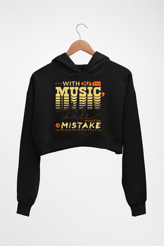 Music Crop HOODIE FOR WOMEN-Black-Ektarfa.online
