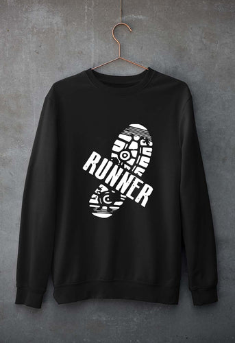 Runner Running Unisex Sweatshirt for Men/Women-Black-Ektarfa.online