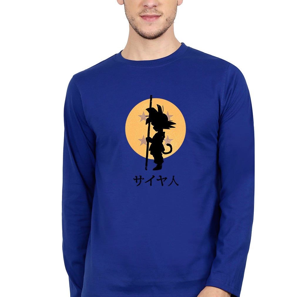 Dragon Ball Goku Full Sleeves T-Shirt for Men-Royal Blue-Ektarfa.online
