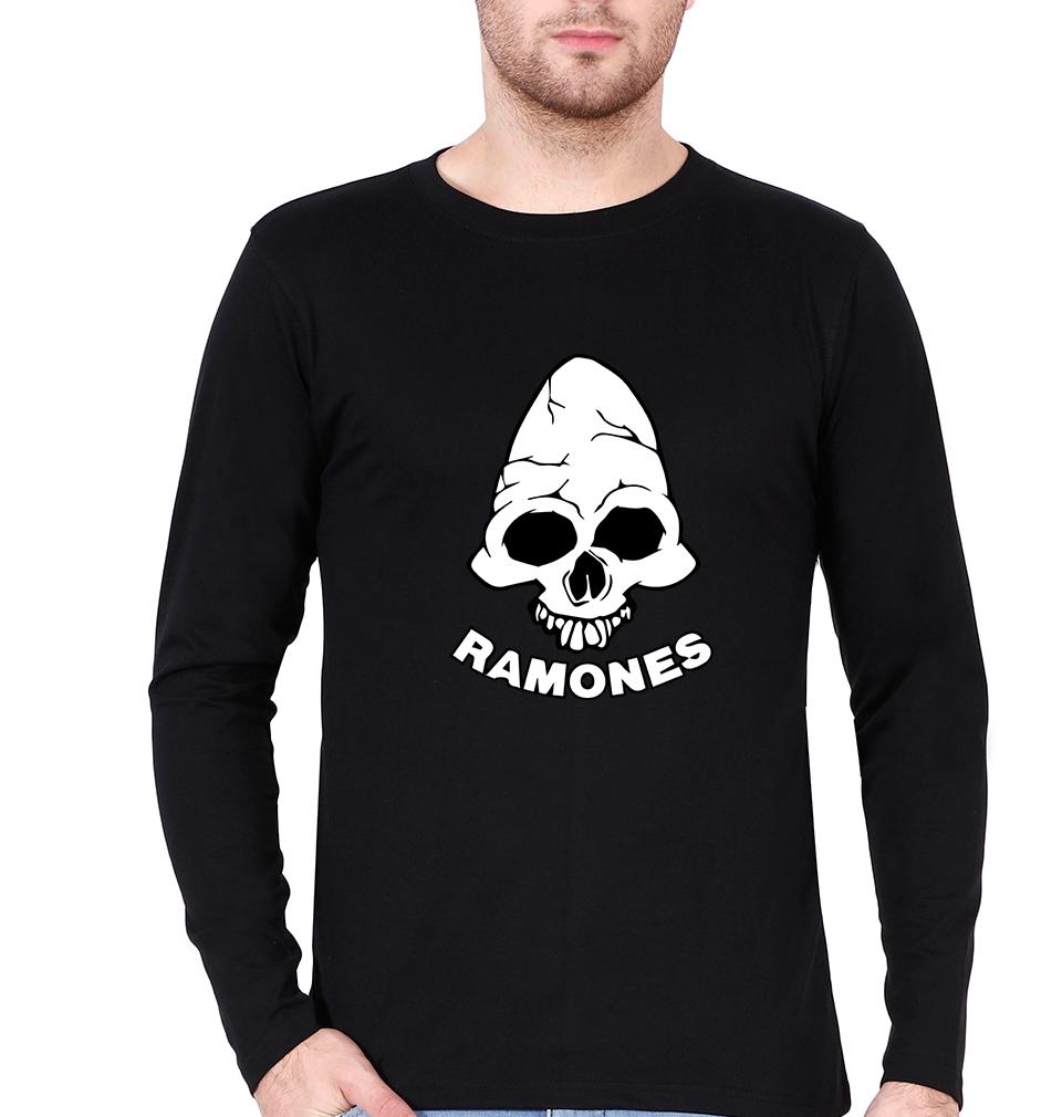 Ramones Full Sleeves T-Shirt for Men-S(38 Inches)-Black-Ektarfa.online