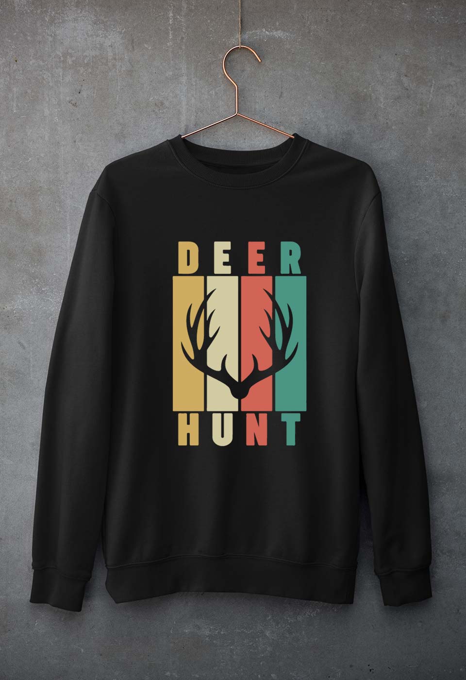 Deer Unisex Sweatshirt for Men/Women-Black-Ektarfa.online