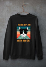 Load image into Gallery viewer, Cat Unisex Sweatshirt for Men/Women-S(40 Inches)-Black-Ektarfa.online
