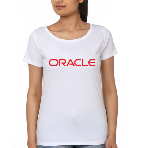 Oracle T-Shirt for Women-XS(32 Inches)-White-Ektarfa.online