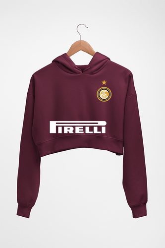 Inter Milan 2021-22 Crop HOODIE FOR WOMEN-Maroon-Ektarfa.online