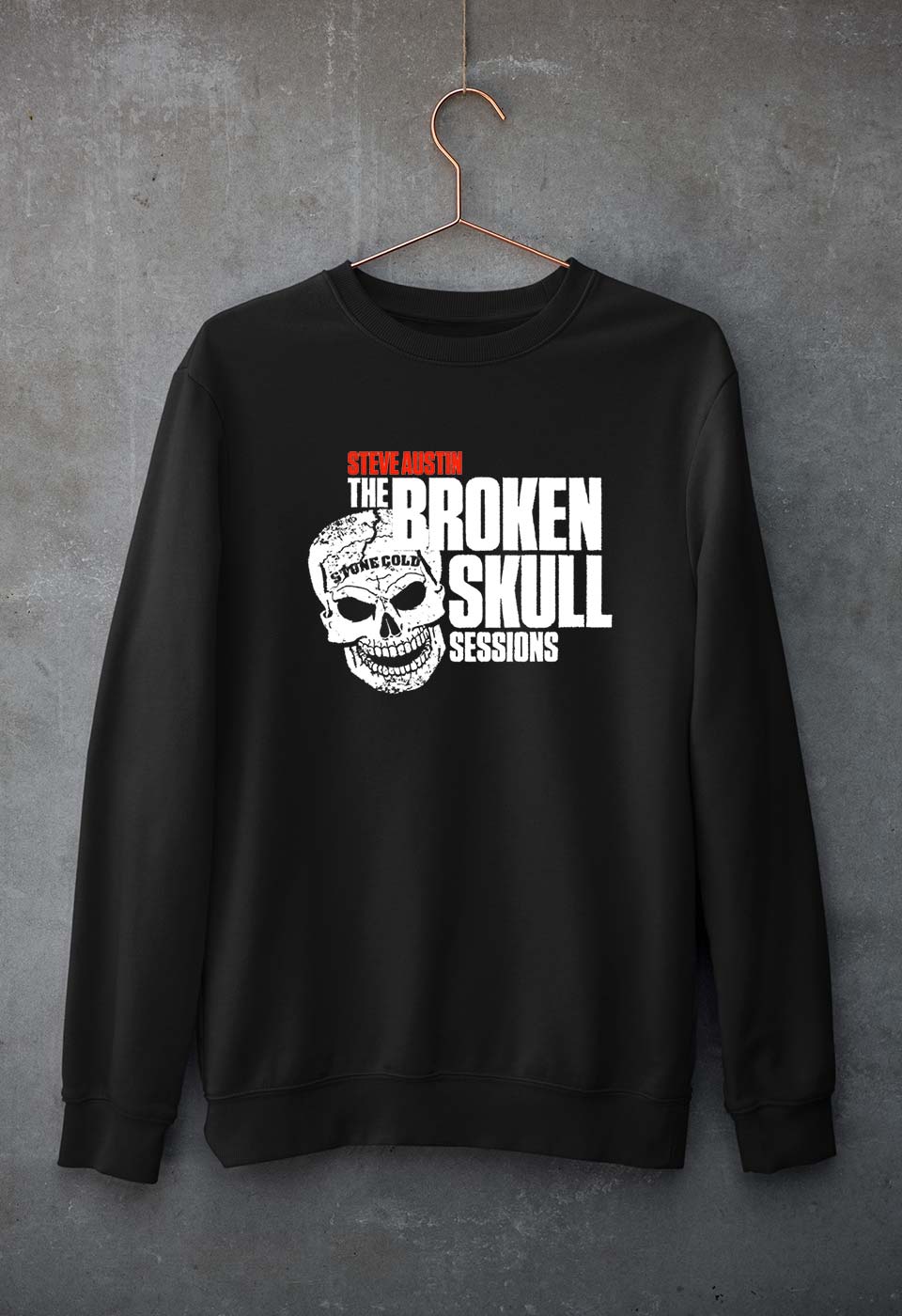 Stone Cold Steve Austin (WWE) Unisex Sweatshirt for Men/Women-Black-Ektarfa.online