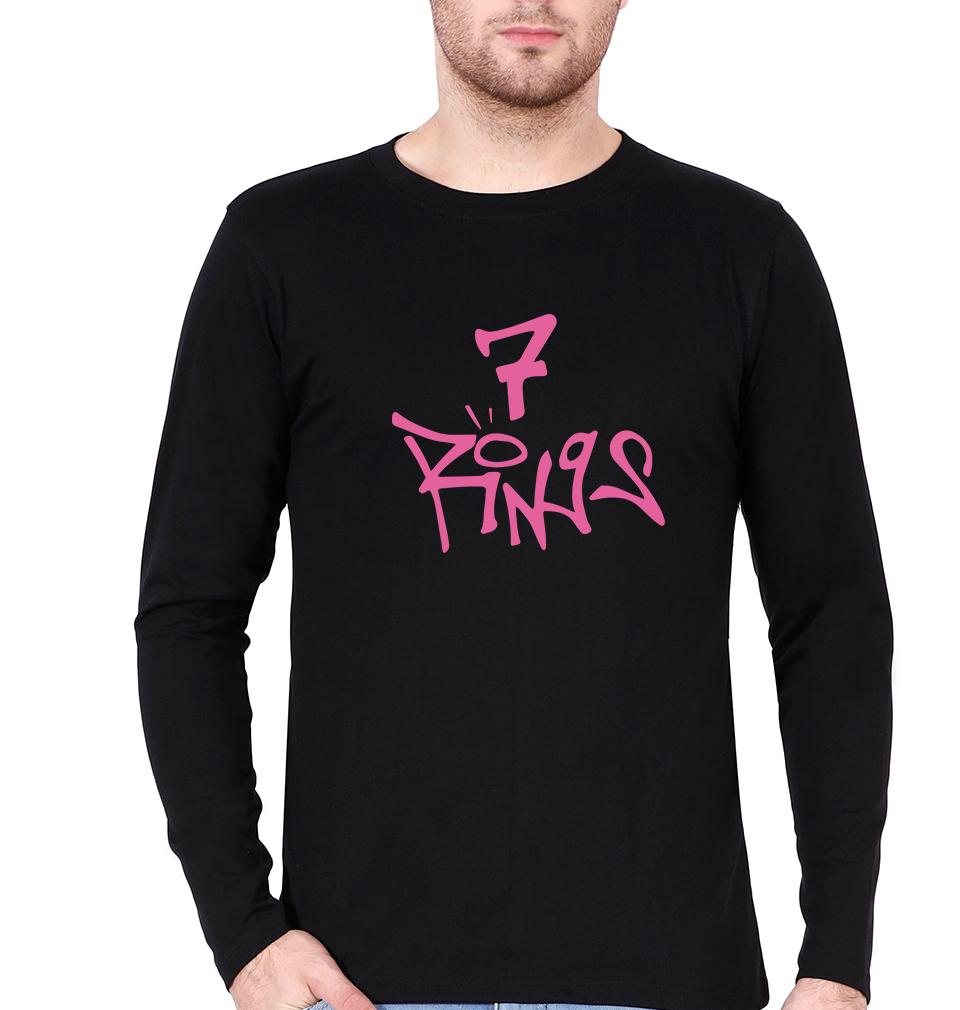 Ariana Grande Full Sleeves T-Shirt for Men-S(38 Inches)-Black-Ektarfa.online