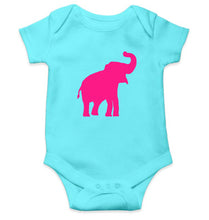 Load image into Gallery viewer, Pink Elephant Kids Romper For Baby Boy/Girl-0-5 Months(18 Inches)-Sky Blue-Ektarfa.online
