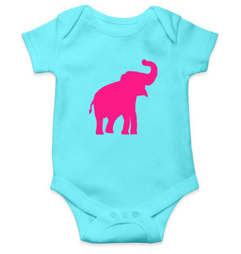 Pink Elephant Kids Romper For Baby Boy/Girl-0-5 Months(18 Inches)-Sky Blue-Ektarfa.online