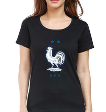 Load image into Gallery viewer, France Football T-Shirt for Women-Black-Ektarfa.online

