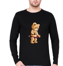 Load image into Gallery viewer, Domrebel Bear Full Sleeves T-Shirt for Men-Black-Ektarfa.online
