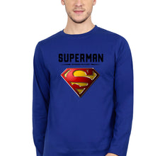 Load image into Gallery viewer, Superman Superhero Full Sleeves T-Shirt for Men-Royal Blue-Ektarfa.online
