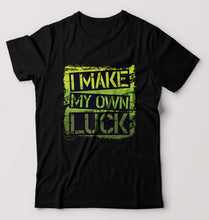 Load image into Gallery viewer, Luck T-Shirt for Men-S(38 Inches)-Black-Ektarfa.online
