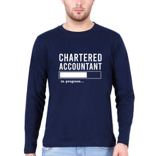 Load image into Gallery viewer, Chartered Accountants(CA) In Progress Full Sleeves T-Shirt for Men-S(38 Inches)-Navy Blue-Ektarfa.online
