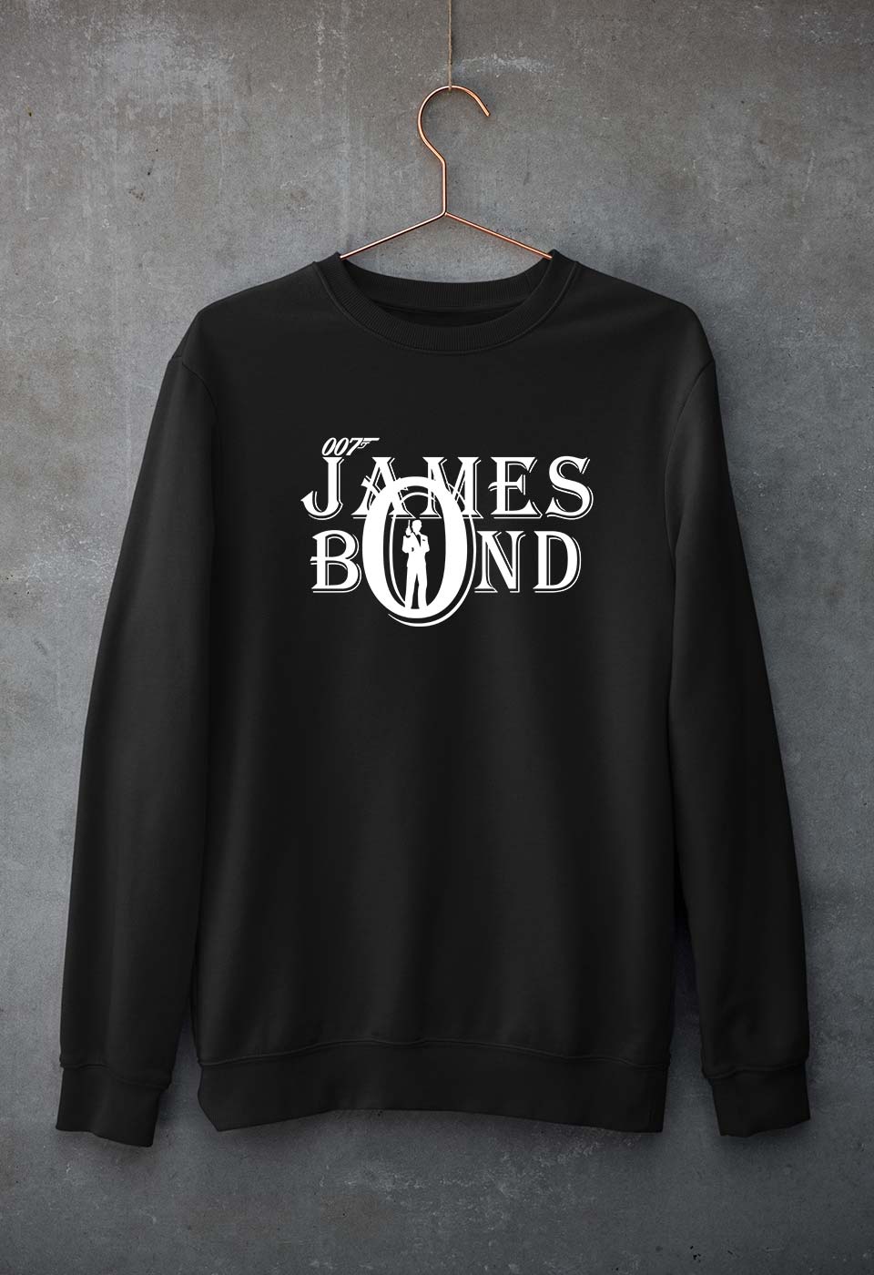 James Bond (007) Unisex Sweatshirt for Men/Women-Black-Ektarfa.online