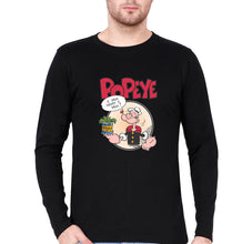Load image into Gallery viewer, Popeye Full Sleeves T-Shirt for Men-Black-Ektarfa.online
