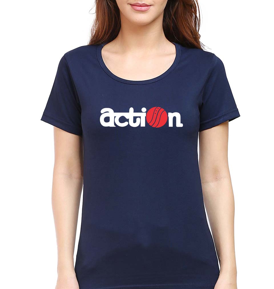 Action T-Shirt for Women-XS(32 Inches)-Navy Blue-Ektarfa.online