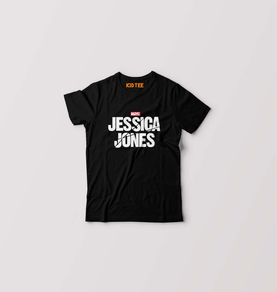 Jessica Jones Kids T-Shirt for Boy/Girl-Black-Ektarfa.online