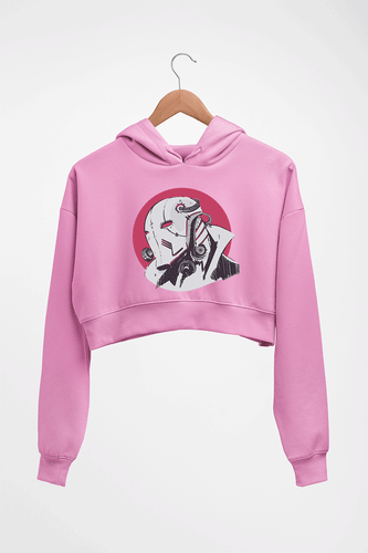 Cyberpunk Crop HOODIE FOR WOMEN-Light Baby Pink-Ektarfa.online