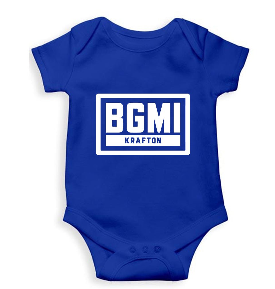 Battlegrounds Mobile India (BGMI) Kids Romper For Baby Boy/Girl-0-5 Months(18 Inches)-Royal Blue-Ektarfa.online